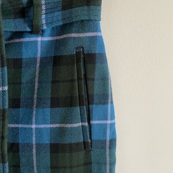 Aritzia Wilfred Blue Plaid Tie Front Pants Size 6 - Picture 4 of 11